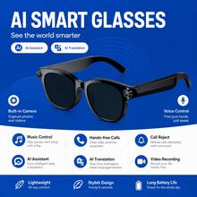 SENBONO Smart Audio Glasses, Integrated 2MP/5MP/8MP Camera, High-Definition Video Recording Glasses, Open-Ear Bluetooth Earphones, AI Assistant Camera Smart Glasses, Suitable For Driving And Travel, Fashion Design - View 4