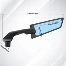 2pcs Adjustable Invisible Wing Rearview Mirrors, Wide And Clear View, Stable Structure, Easy Installation, Suitable For 2021-2023 Kawasaki Z900 Z650, Stylish Appearance, Enhances Riding Safety - Black - View 6