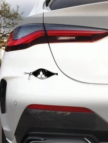 創意拉鍊貓咪汽車貼紙、狗狗車窗貼花，防刮保護膜，防水裝飾貼紙，適用於電動車 - A - 查看 5