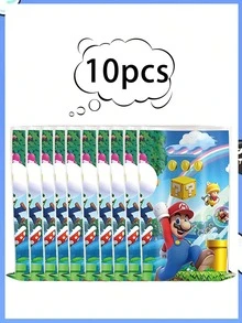 asmodee Mario Party Tablecloth, Waterproof And Oil-Resistant Dining Table Cover, High-Definition Pattern For Kids Birthday Parties And Themed Events - Multicolor - View 15