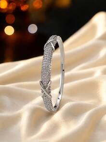 1pc Fashion X-Shaped Wrapped Exquisite Women's Bracelet, Birthday Gift Women's Jewelry - Bracelet - View 3