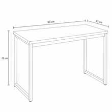 Mesa Escritório Industrial 90 Cm Home Ofiice Freijo/ Preto - I - Visão 7