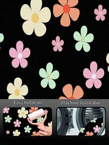 Universal Floral Print Car Trunk Mat, Non-Slip Stain-Resistant Cargo Liner, Machine Washable Durable Trunk Floor Protector, Suitable For Sedan, SUV And Pickup, Cute Floral Style Car Interior Decor Accessory - A - View 8