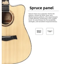Instruments de Musique à Cordes - Placage brillant - Couleur bois naturel - Voir 6