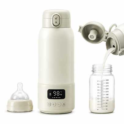 Portable Baby Bottle Warmer, 16000mAh Rechargeable Battery, 40°C Constant Temperature & Up To 100°C Heating, Suitable For Breast Milk, Formula And Water Travel Bottle Warmer
