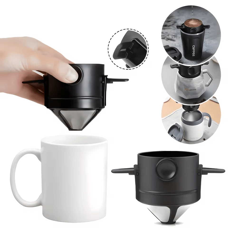 Mini Filtro De Café Chá Coador De Café Reutilizável Portátil Inox
