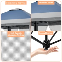 Gazebos - Light Blue + Light Gray - View 3