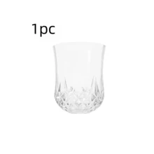 6PCS Plastic Anti-Drop Liquor Glasses, White Liquor Glasses, Vintage Embossed Glass Cups, Whiskey Glasses, Foreign Liquor Glasses, Unbreakable Anti-Drop, Heavy Base Transparent Whiskey Plastic Liquor Cups, Suitable For Tequila, Cocktails And Spirits, Perfect For Parties/Bars/Housewarming Gifts. - Clear - View 8