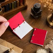Cute Miniature Vintage Coil Notebook Model, Faux Kraft Paper Design Miniature Flippable Notebook Model, Suitable For Dollhouse Study Desk Decoration, Perfect Gift For Miniature Enthusiasts - 1PC - View 1