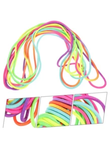 1pc Large Size Elastic Jump Rope, Rubber Bead Rope And Cord, Perfect As Gift Bag Filler And Birthday Party Favor, Elastic Jump Rope - Multicolor - View 3