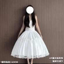 Lolita 蓬蓬裙 35cm 可調蓬度 魚骨支撐 日常穿著 豐盈款 Lolita 魚骨蓬裙 - 白色 - 查看 13