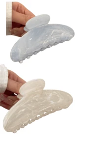 2 kẹp tóc họa tiết vân đá cẩm thạch phù hợp đeo hàng ngày - Nhiều màu - Xem 10