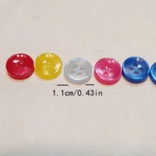 88/100/150/200顆彩色樹脂四孔圓形鈕扣，適用於襯衫、毛衣、開襟衫，手工DIY手機殼貼紙、手工藝材料、衣物縫製配件，隨機配色 - 多色 - 查看 4