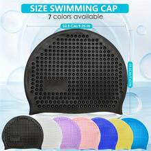 Silicone Swim Cap Minimalist Adult Unisex Silicone Swim Cap High Elasticity Perforated Bubble Swim Cap - Multicolor - View 5