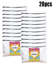 5pcs Best Teacher Theme Zipper Pouch Express Gratitude And Love Makeup Bag Various Snack Small Storage Bag Portable Multi-Functional Storage Bag Teacher Travel Storage Gift Thanksgiving Christmas Birthday Teacher's Day Back To School Graduation Gift - Multicolor - View 75