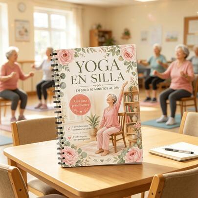 1pc Chair Yoga Notebook For Seniors And Beginners, 10-Minute Daily Gentle Exercise Tracker Book, Wellness Gift For Retirees And Grandparents