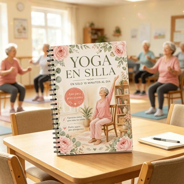 1 Chair Yoga Notebook For Seniors And Beginners, 10-Minute Daily Gentle Exercise Tracker, Health Gift For Retirees And Grandparents School Supplies
