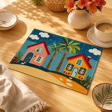 1 Stück/4 Stücke/6 Stücke/8 Stücke, geeignet für Esstisch, Frühstücksmatte, Kaffeebar, ganzjährige Dekoration, waschbare Tischmatte, Raumdekoration, Küchen-Esstischmatte, Innen-/Außenparty-Dekoration, Heimdekoration, ideales Geschenk - Verschiedenfarbig - Übersicht 3