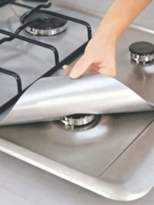 1/2/4pcs Gas Stove Anti-Stain Anti-Oil Mat, Washable Cleaning Pad, Stove Top Protector, Dirt-Resistant Heat-Resistant Fire-Resistant Material, Suitable For Home Gas Stoves - Multiple Styles and Colors - View 12