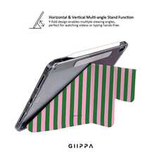 GIIPPA 1 pieza Funda protectora para tableta con estampado de rayas verticales rosa & verde, magnética, desmontable, plegable en Y, anti-doblez y a prueba de golpes, compatible con iPad Mini 6/7, Air 2/3/4/5/11/13 pulgadas (M2/M3 2024-2025), 5/6/7/8/9/10/11ª generación, Pro 10.5/11/12.9 pulgadas (2017-2025), estilo universitario, funda para A16 10ª generación, tableta, oficina - Multicolor 5 - Ver 5