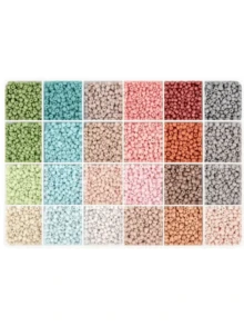 3000pcs/Box Dopamine Color Macaroon Beads Jewelry Making Kit - Multicolor - View 19