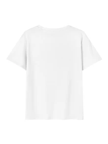 Y2k Girls Fan Short-Sleeve T-Shirt, New Summer Clothes, Stylish Innerwear, Outerwear, Slimming Effect, Versatile, Relaxed Fit, Korean Fashion Top - White - View 4