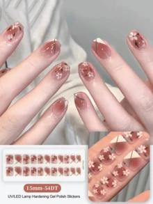 Stiker Kuku Kaki Gel Semi-Kering Musim Panas Terbaru, Desain Berkilau, Stok Tersedia Grosir, Tahan Air dan Tahan Lama - Baby Pink - View 8