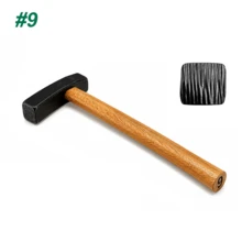 多功能珠寶紋理錘 12種紋理選擇 方形坑紋波浪多圖案手工鍛造錘 金屬加工錘 適用金銀銅珠寶手鍊戒指DIY造型工具 - 混合 - 查看 15