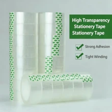 24 Rolls/48 Rolls Transparent Tape, Suitable For Gift Wrapping, Stationery And Office Supplies, Handmade Crafts And Home Use, High-Quality Transparent Tape, Compatible With Tape Dispenser - Default - View 8
