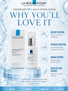 La Roche Posay La Roche-Posay Nuevo Suero Multi-Reparador (Tamaño Completo 30ml/Muestra 7.5ml), Hidratación Profunda de Larga Duración, Repara la Piel Dañada y Reduce el Enrojecimiento, Apto para Todo Tipo de Piel - Esencia Super B5 - Ver 7