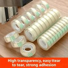 24 Rolls/48 Rolls Transparent Tape, Suitable For Gift Wrapping, Stationery And Office Supplies, Handmade Crafts And Home Use, High-Quality Transparent Tape, Compatible With Tape Dispenser - Default - View 7