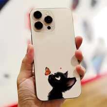 Cute Cat And Butterfly Car Stickers - Animal Themed Rearview Mirror Stickers - Suitable For Cars, Motorcycles, Computers, Phones, Doors, Windows And Walls - Holiday Decoration, Christmas Gift - Cat Type a - View 6