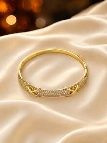 1pc Fashion X-Shaped Wrapped Exquisite Women's Bracelet, Birthday Gift Women's Jewelry - Bracelet - View 4