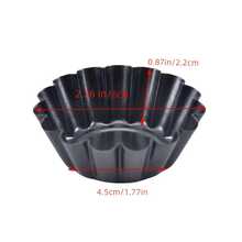 2pcs/5pcs/10pcs High Quality Carbon Steel Tart Molds, Non-Stick Heat-Resistant Easy To Clean, Suitable For Lemon Tart, Pudding And Cake, Durable Multi-Functional Baking Molds - Multicolor - View 8
