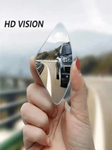 Universal Car Wide Angle Blind Spot Mirror, 360° Adjustable Parking Assist Mirror, Fan-Shaped Blind Spot Mirror, High Definition, Frameless, Small Fan-Shaped, Enhance Driving Safety, Easy To Stick And Install, Suitable For All Car Models, Multiple Styles Available, Essential Gift For Drivers - A - View 3