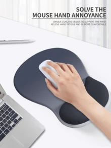 Ergonomic Soft Silicone Mouse Pad - With Thick Anti-Slip Wrist Rest, Relieves Hand Fatigue, Suitable For Office And Gaming, 3D Stereoscopic Effect Design, Gradient Color Minimalist Style, Fits Wrist, Waterproof And Scratch-Resistant, Suitable For Laptop And Desktop, Office Desk Accessory, 1pc - View 4