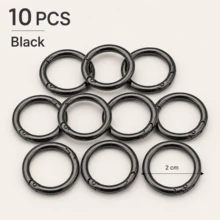 5/10/20pcs Alloy Spring Snap Hook One-Touch Open/Close Anti-Loss Keychain Clip, Outdoor Camping Backpack Hanging Ornament, Wear-Resistant Rust-Proof Metal Quick Hook - Multicolor - View 16