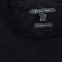 ARMANI EXCHANGE Logo Embroidered Knitted Jumper Black - Black - View 4