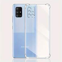 Galaxy 透明氣墊防震手機殼 1.5mm 加厚四角氣囊 鏡頭加高保護 TPU 軟殼 - 無色 - 查看 6