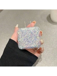 5件裝亮片 TPU 手機充電器保護套，相容 18/20W Apple 充電器，絕佳禮物選擇 - 無色 - 查看 3