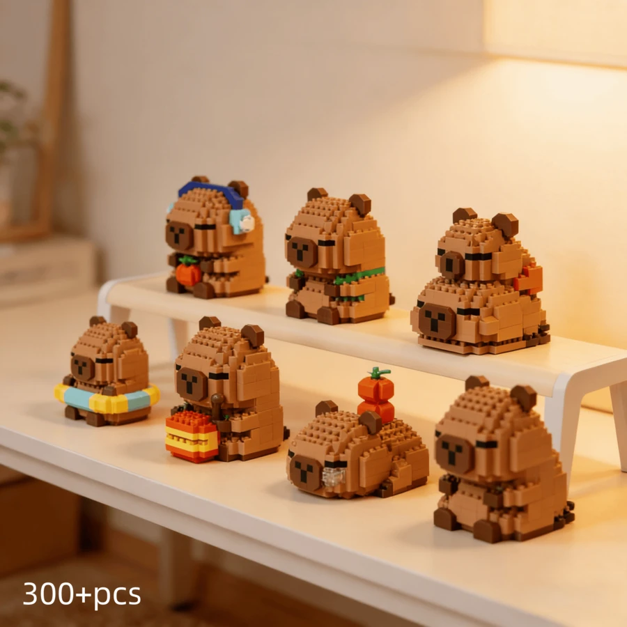300+ Buah Balok Bangunan Capybara Lucu dari Partikel Mikro, Dekorasi Rumah DIY, Multifungsi & Ide Hadiah Orisinal, Hadiah Liburan, Hadiah Hari Valentine, Hadiah Hari Ibu, Hadiah Natal, Hadiah Hari Ayah, Dekorasi Meja, Hewan Peliharaan Meja
