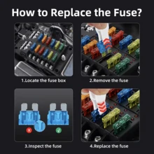 300pcs Car Fuse Combo Kit | 60pcs Mini + 60pcs Standard + 60pcs Micro Fuse Automatic + 1pc Puller - 11pcs Specifications: 2Amp 3A 5A 7.5A 10A 15A 20A 25A 30A 35A 40A - Multicolor - View 10