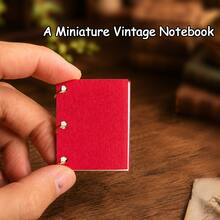 Cute Miniature Vintage Coil Notebook Model, Faux Kraft Paper Design Miniature Flippable Notebook Model, Suitable For Dollhouse Study Desk Decoration, Perfect Gift For Miniature Enthusiasts - 1PC - View 7