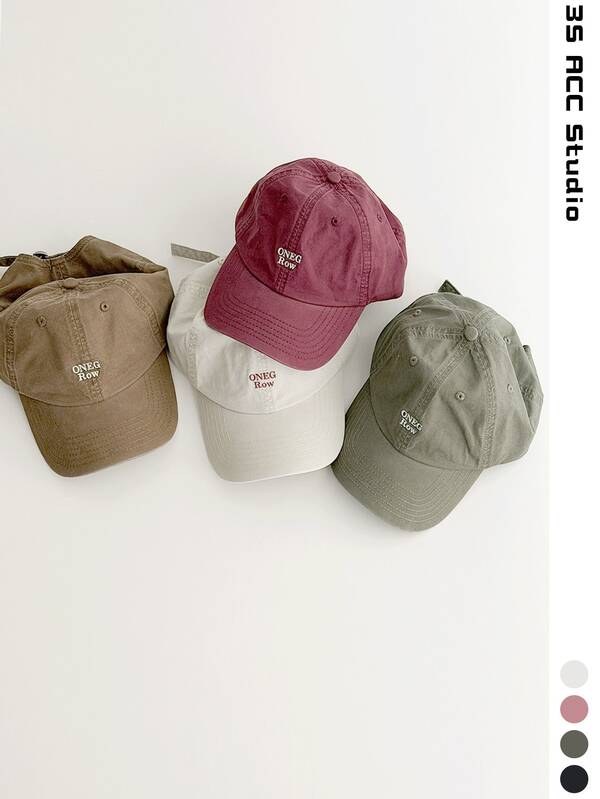 1pc Soft Top Plain Letter Embroidery Baseball Cap Women's New Spring/Summer Couple Versatile American Style Baseball Cap Men's Designer Hat Large Head Circumference Baseball Cap Grey Vintage Face-Slimming Baseball Cap Versatile Sun Protection Baseball Cap Skater Hippie Chicks Style