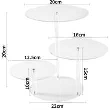 Acrylic Cupcake Display Stand, Round Transparent Dessert Display Stand, Multi-Tier Cupcake Tower, Suitable For Weddings, Birthdays, Parties And Other Occasions. - Multicolor - View 10