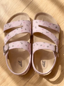 Sandal Multifungsi Anak Perempuan Model 2026 - Sepatu Kasual Musim Panas dengan Kancing + Perekat - Cocok untuk Aktivitas Luar Ruangan dan Berbagai Kesempatan Lainnya! - Berwarna merah muda - View 3