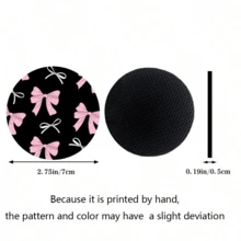2pcs Bow Leopard Print Car Cup Holder Coasters, Non-Slip Shock-Absorbing Universal Fashion Car Cup Mats, Interior Accessories, Party Gift - Multicolor - View 3