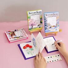 4pcs Watercolor Painting Book, 4 Styles Set, Coloring Book, Doodle Book, Suitable As Holiday, Birthday Gift, Travel Vacation Portable Leisure Painting Book - Sets - View 3