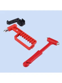 1pc/2pcs/3pcs/4pcs Car Safety Hammer, Car Window Glass Breaker, Seatbelt Cutter, Car Emergency Escape Hammer, Windshield Glass Breaker, 2 Colors Randomly Shipped - Red - View 16