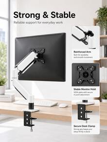 Monitor Mount, 360° Rotating Tilting Height Adjustable Desktop Monitor Arm, Fits 17-32 Inch Screens, Compatible With VESA 75/100mm, Supports 9kg/19.8lbs, Ergonomic Computer Monitor Stand With Cable Management, Suitable For Office, Gaming And Home Workstation | Boy Gaming Computer Screen Mount - View 4